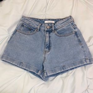 jean mom shorts